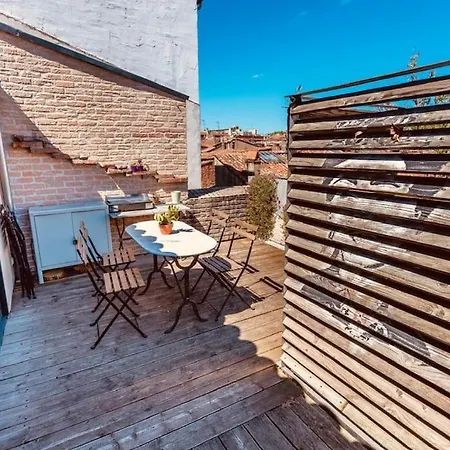 Roof In Center Of Toulouse-free Parking- شقة *